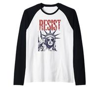 Resist Statue of Liberty Protest American Equality Raglan Baseball Tee