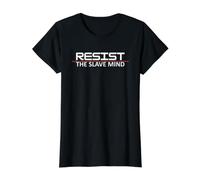 Resist THE Slave Mind Value Graphic T-Shirt, Women, Black, XL