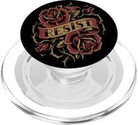 Resist Traditional Tattoo | Rose Protest - Vintage Flash PopSockets PopGrip for MagSafe