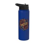Resist Traditional Tattoo | Rose Protest - Vintage Flash Stainless Steel Insulated Water Bottle
