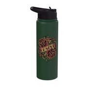 Resist Traditional Tattoo | Rose Protest - Vintage Flash Stainless Steel Insulated Water Bottle