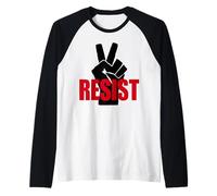 Resist Trump Non-Violent Peaceful Resistance No Kings Raglan Baseball Tee