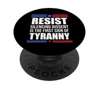 Resist Tyranny No King Pro Democracy Dies Silence I Dissent PopSockets Adhesive PopGrip