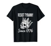Resist Tyranny Since 1776 Skull Crown USA T-Shirt