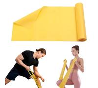 Resistance Band, 1.5M Skin-Friendly Exercise Bands Natural Latex Long Resistance Bands Exercise Bands Pilates Bands for Women and Men Ideal for Stretching, Yoga, Gym, Fitness (Yellow)