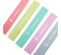 Resistance Band 5-Piece Latex Set, 10-40LB Exercise Band for Glute & Leg Toning, Yoga Fitness Band with Multiple Color Options(5 sets)