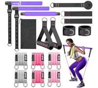 Resistance Band Bar with Resistance Bands(40lbs,50lbs),Pilates Bar with Stackable Bands Workout Equipment for Full Body Shaping