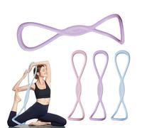 Resistance band, exercise band, resistance bands set men women, yoga block, Eight-character Long Stretch, Strength Training, Gym, Pilates, Fitness, Physiotherapy (Purple)