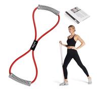 Resistance Band Figure 8 Exercise Cord, Fitness Resistance Bands with Handles, Exercise Tube Band for Arm and Shoulder Stretch (Red-30lbs)