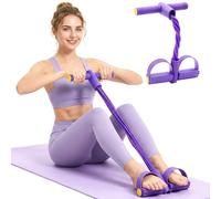 Resistance Band for Pedal with Handles, Upgraded 6 Tube Resistance Band, Multi-function Tension Rope for Full Body Workout, Manual Training Pedal for Arm