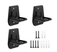 Resistance Band Hook, Space Saving Wall Mount, 3x Gym Attachment Set, L Shaped Design for Secure Strap Storage, Ideal for Home Fitness & Exercise Organization 2.99 x 1.97 x 1.85 Inches
