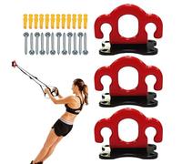 Resistance Band Hooks for Wall, Resistance Band Wall Hooks - Ceiling Hooks for Training - Set of 3 Body Weight Holders for Strength Training, Physical Exercise, Gym