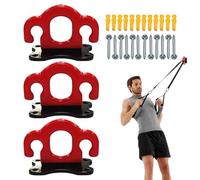 Resistance Band Hooks, Resistance Band Hooks for Wall, Ceiling Mounted Hook for Training, Set of 3 Body Weight Strap Holders for Training