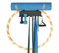 Resistance Band Rack - Barbell Storage - Wall-Mounted Heavy-Duty Shelves Organizer Space-Saving Hanger Multi-Purpose for Exercise Home Room Training Yoga Workout Fitness