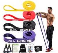 Resistance Band Set, Pull up Bands Exercise Bands with 4 Resistance Levels for Strength Training Powerlifting Muscle Toning Men & Women