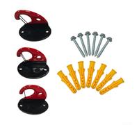 Resistance Band Wall Anchors Built for Strength and Flexibility Training 800 lb Capacity with Necessary Installation Hardware (Red)