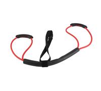 Resistance Band with Handle, Arm Back Strength Training Stretch Band, Premium Rubber Exercise Band for Home Workout, Multi Purpose Fitness Equipment for Pilates and Muscle Training (Red 20LB)