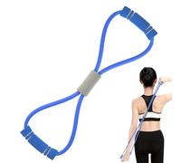 Resistance Band with Handles, 8 Shaped Elastic Pull Yoga Tension Rope, Yoga Gym Fitness Pulling Rope for Home, Chest Expander for Back and Shoulder Stretch Women & Men (Blue)