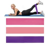 Resistance Bands,3 PCS Resistance Fitness Exercise Loop Bands with 3 Different Resistance Levels for Men Women Fitness Chest Expanding Arm Leg Yoga Pilates Rehabilitation A4JSD (Pink Purple)
