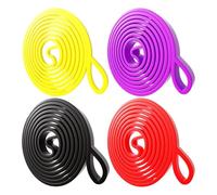 Resistance Bands - 4-Piece Elastic Training Set | Portable Fitness Equipment for Yoga, Pilates, Gym Workout, Strength Exercise, Hotel, Apartment, Office, Travel, Outdoor Use & Muscle Building