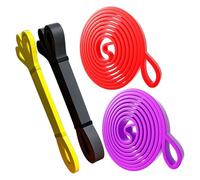 Resistance Bands - 4 Piece Muscle Training Set | Elastic Pull-Up Belt | Versatile Exercise Design | Home Theme in the Gym, Use 'Office Apartment | AC