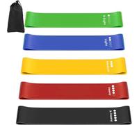 Resistance Bands 5 Levels Gradient Resistance Band Silicone Elastic Fitness Bicep Squat Exercise Stretching Yoga Pull-Up(Colorful)