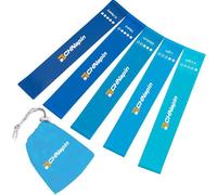Resistance Bands 5-piece Set with User Guide and Carry Bag,Exercise Bands with 5 Levels for Latex Elastic Bands for Yoga,Pilates, Rehab, Fitness,Strength Training and Home Workout (BLUE)