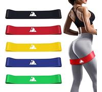 Resistance Bands, AGM Exercise Fitness Bands with 5 Resistance Levels for Legs and Glutes, Home Gym Fitness Full Body Workouts -Carry Case Included