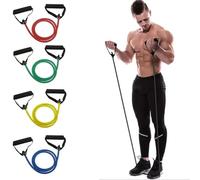 Resistance Bands - At Home Pilates Bar Equipment With Handle Strength Workout Gym Equipment Training Fitness Tubes Tension Bands for Pilates, Yoga, Physical Therapy, Stretch (15 LBS/Green)