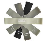 Resistance Bands By XOLY (Set of 5) Skin-Friendly Resistance Fitness Exercise Loop Bands with 5 Levels-Carrying Bag Included-Ideal for Home, Gym, Yoga, Training