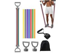 Resistance Bands, Door Strap for Exercises with Elastic Bands | Portable Gym Equipment 7 Tubes Adjustable Multifunction Tension Rope for Downward Pushes Women Men