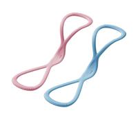 Resistance Bands, Figure 8 Exercise Bands for Women and Men, 8 Shaped Resistance Band with Handles for Workout, Pilates, Back Arm Stretching, Foot Pedal Fitness Equipment (Pink 15 pounds+25 pounds)