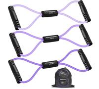 Resistance Bands, Figure 8 Fitness Exercise Bands with Handles - 8 Shaped Resistance Bands of 3 for Arm and Shoulder Stretch, Rope 8 Word Elastic for Women and Men