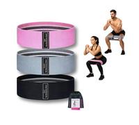 Resistance Bands for Legs & Glutes - Fabric Booty Bands Set of 3, Non Slip Hip Exercise Loops with Carry Bag - Workout Bands for Women & Men, Home Fitness