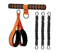Resistance Bands for Women,Ab Trainer Sit Up Equipment 3 Tube Adjustable | Foldable Foot Resistance Bands with Handles - for Home Fitness Gym Pilates Waist Arm Core Leg Full Body Workout