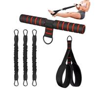 Resistance Bands for Women | Adjustable Sit Up Trainer with 3 Tubes | Ergonomic Foot Pedal Resistance Band | for Home Fitness Gym Pilates Waist Arms Core Legs Full Body Workout