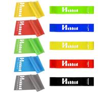 Resistance Bands for Working Out, Physical Therapy Bands, Latex Free Elastic and Exercise Bands Set for Stretching, Suitable for Rehab, Yoga, Pilates, Gym, Home Exercise