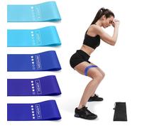 Resistance Bands for Workout, Exercise Bands with 5 Resistance Levels, Multicolor Workout Bands for Indoor Outdoor Training, Strength Training