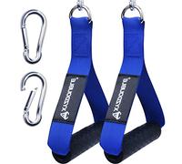 Resistance Bands Handle Cable Attachments Heavy Duty Cable Machine Attachment Fitness Grip with Solid ABS Cores Durable Carabiners for Cables Crossover LAT Pull Down Home Gym Blue