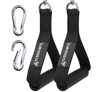Resistance Bands Handle Cable Attachments Heavy Duty Cable Machine Attachment Fitness Grip with Solid ABS Cores Durable Carabiners for Cables Crossover LAT Pull Down Home Gym Black