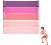 Resistance Bands,KISUOMAOYI Durable Set of 5 Elastic Bands for Women & Men, Ideal for Fitness Chest Expanding Arm Leg Yoga Pilates Physio Therapy Rehabilitation, Workouts and Full Body Exercise