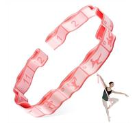 Resistance Bands, Long Fabric Stretch Strap Elastic Yoga Stretching Strap Multi-Loop for Physical Therapy, Pilates, Yoga, Dance & Gymnastics Exercise and Flexible Pilates 12 Loops (Grapefruit Red)