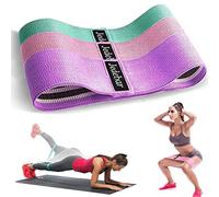 Resistance Bands Non-Slip Fabric Booty Bands, 3 Strengths Level Optional Fitness Loops for Glutes Hips Legs Yoga Pilates Exercise Physiotherapy and Recovery Workout
