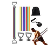 Resistance Bands - Rope For Home Stretching And Triceps Exercises | Tension Rope Labor Training 7 Hoses, Portable Pallet Equipment Elastic Resistance Fitnees Elas