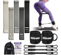 Resistance Bands Set, Ankle Resistance Band with Cuffs & Glute Exercise Band, Weight Bands for Working Out - Home Gym Workout Equipment, Booty Building, Pilates, Rehab, Physical Therapy