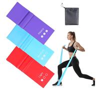 Resistance Bands Set, Fitness Exercise Band, Elastic Pilates Bands With 3 Levels, 1.5M &1.8M Long Stretch Resistance Band for Women Yoga with Carry Bag (1.5M/4.9ft)