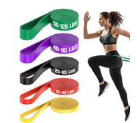 Resistance Bands Set of 5 - 208cm TPE Loop Bands 10-125lbs | Pull Up Assistance, Strength Training, Home Gym & Calisthenics | Heavy Duty Exercise Bands for Men & Women