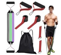 Resistance Bands Set | Resistance Bands for Exercise and Fitness Training - Comfortable Natural Latex Accessories for Gym, Home, Outdoor, Yoga, Fitness, Pilates