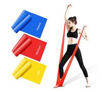Resistance Bands Set, [Set of 3] 1.5M/4.9ft Skin-Friendly Exercise Bands with 3 Resistance Levels,Workout Resistance Bands Set for Women Men,Ideal for Strength Training,Yoga,Gym,Pilates,Fitness