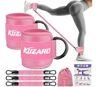 Resistance Bands Set with Ankle Straps, Glutes Workout Equipment, Ankle Weights Bands for Working Out, Butt Exercise Equipment for Women Legs and Glutes (black powder)
